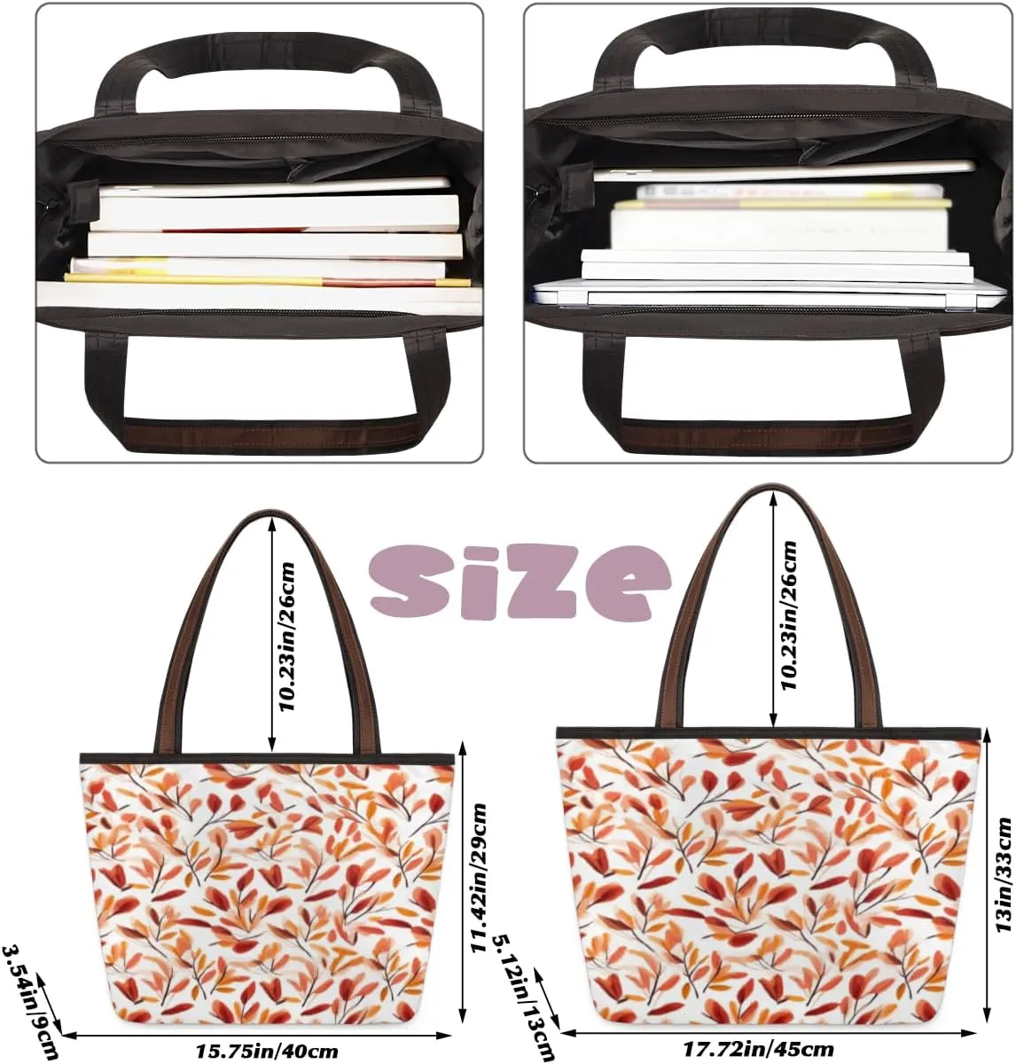 Tote Bag for Women with Zipper Large Capacity Top Handle Casual Shoulder Bag Handbag Reusable Shopping
