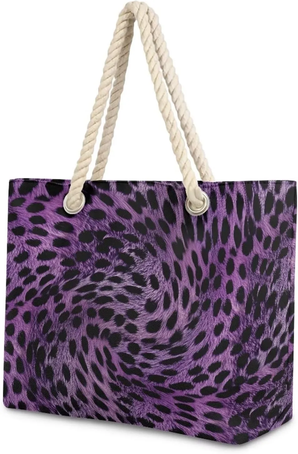 Tote Beach Bag with Rope Top Handle Pool Bag 14.57x4.71x14.17 Large Capacity Travel Handbag for Women Casual