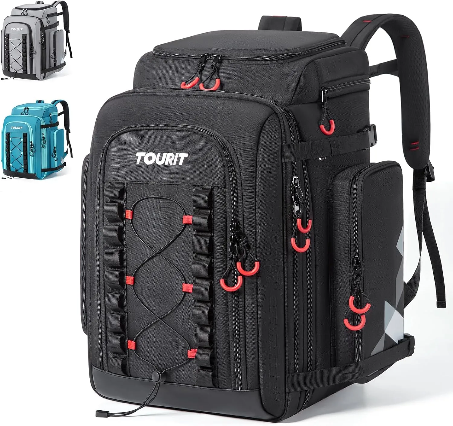 TOURIT 60L Expandable Ski Boot Backpack for Helmet & Snowboard Accessories, Waterproof Unisex Ski Gear Bag