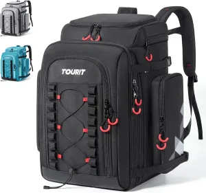 TOURIT 60L Expandable Ski Boot Backpack for Helmet & Snowboard Accessories, Waterproof Unisex Ski Gear Bag