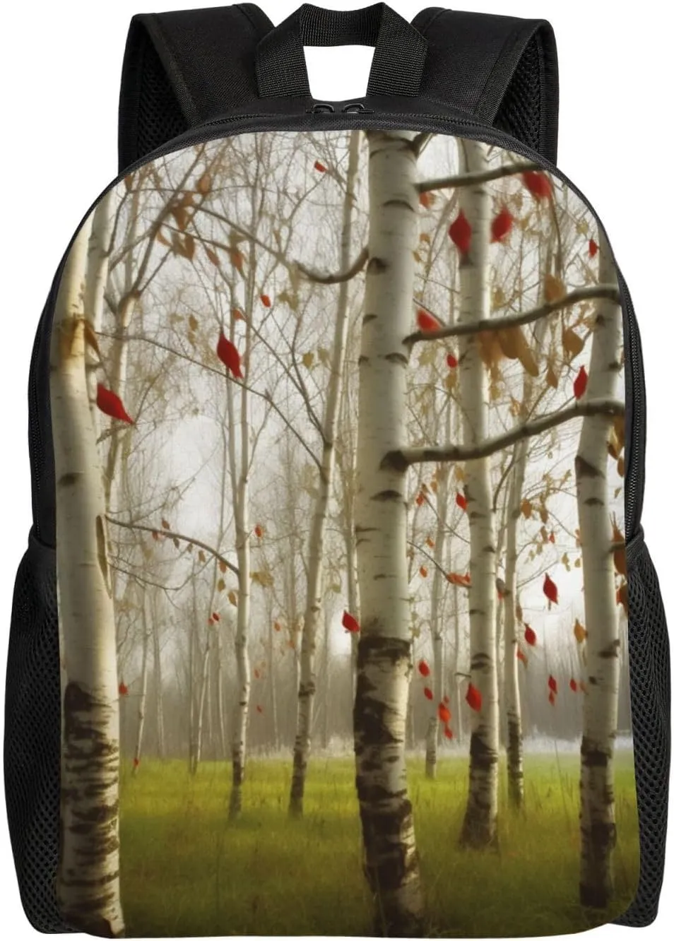 Travel Backpack Birch Trees Fall Laptop Backpack 16.1in Lightweight Hiking Daypack Computer Bag Gift for Women Men