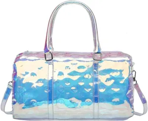 Travel Bag Beach Bags Leisure Fitness Luggage Clear Jelly Portable Laser Transparent Tote Bag for Women