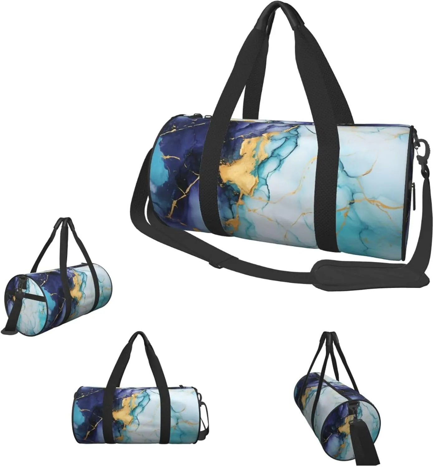 Travel Duffel Bag Marble Texture Weekender Overnight Bag For Men Women Large Capacity Sports Gym Bag Canvas Carry On Tote Bags For Travel Yoga