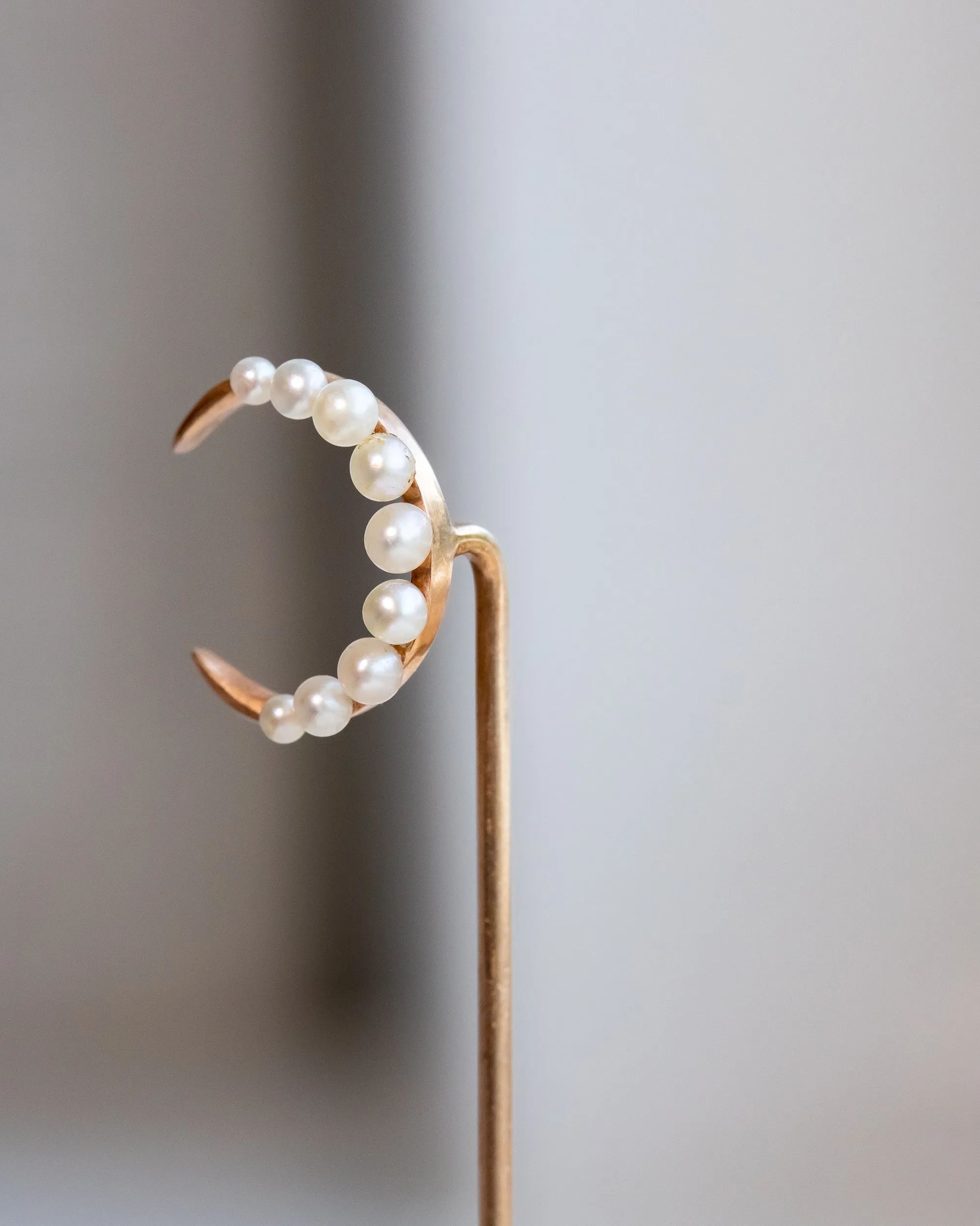 Trio of Antique 10k, 14k, Platinum 1.17 CTW Diamond & Pearl Celestial Stick Pins