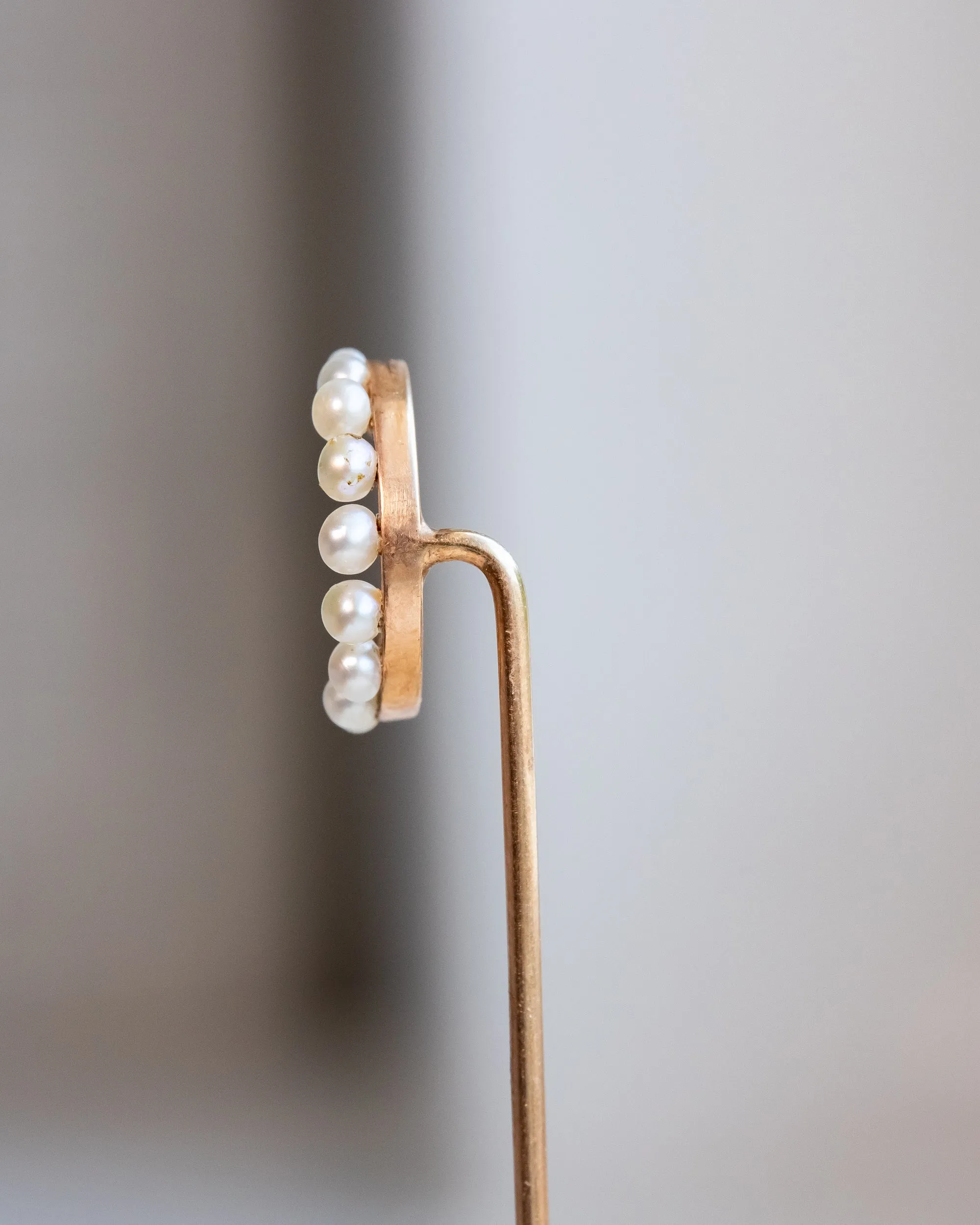Trio of Antique 10k, 14k, Platinum 1.17 CTW Diamond & Pearl Celestial Stick Pins
