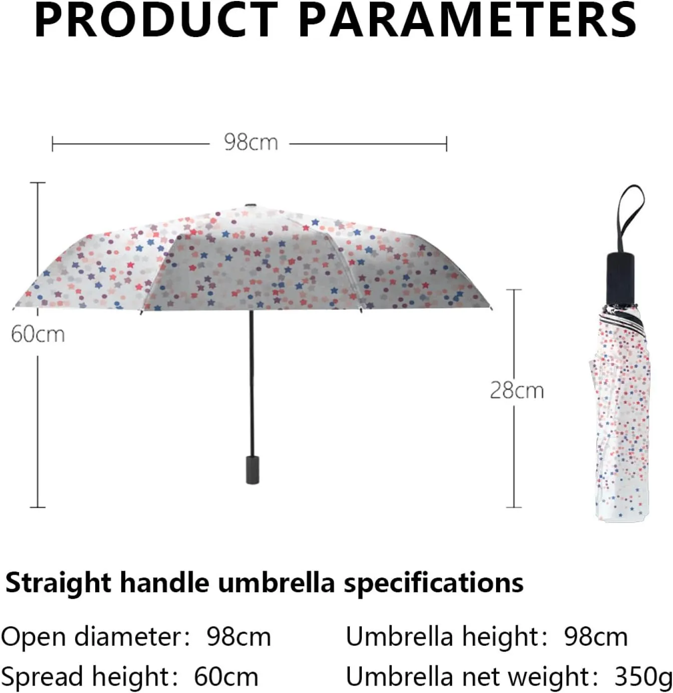 umbrella Travel Umbrella Anti-UV Umbrellas Strong Compact Umbrella,8 Reinforced Fiberglass Ribs Ergonomic Handle,for Men and Women
