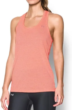 Under Armour Women's Threadborne Train Grid Tank Top,London Orange (404)/Steel, X-Large