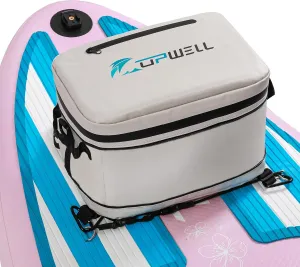 UPWELL Paddle Board Accessories - Waterproof SUP Cooler Deck Bag, PVC Dry Bag, 30 Cans Surf Kayak Cooler