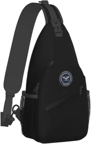 US Air Force Retired Colonel Sling Bag for Men, Small Crossbody Sling Bags, Mini Water Resistant Shoulder Daypack for Travel, Anti Thief Chest Bag for Hiking