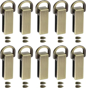 uxcell Bag Side Clip Buckle, 16Pcs 0.28" Metal Suspending Handbag Strap Chain Connector with D Ring for DIY, Purse Crossbody Shoulder (Bronze Tone)