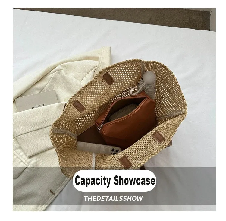 Veloria™ Hollow Straw Shoulder Bag