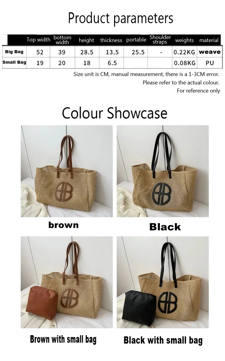 Veloria™ Hollow Straw Shoulder Bag