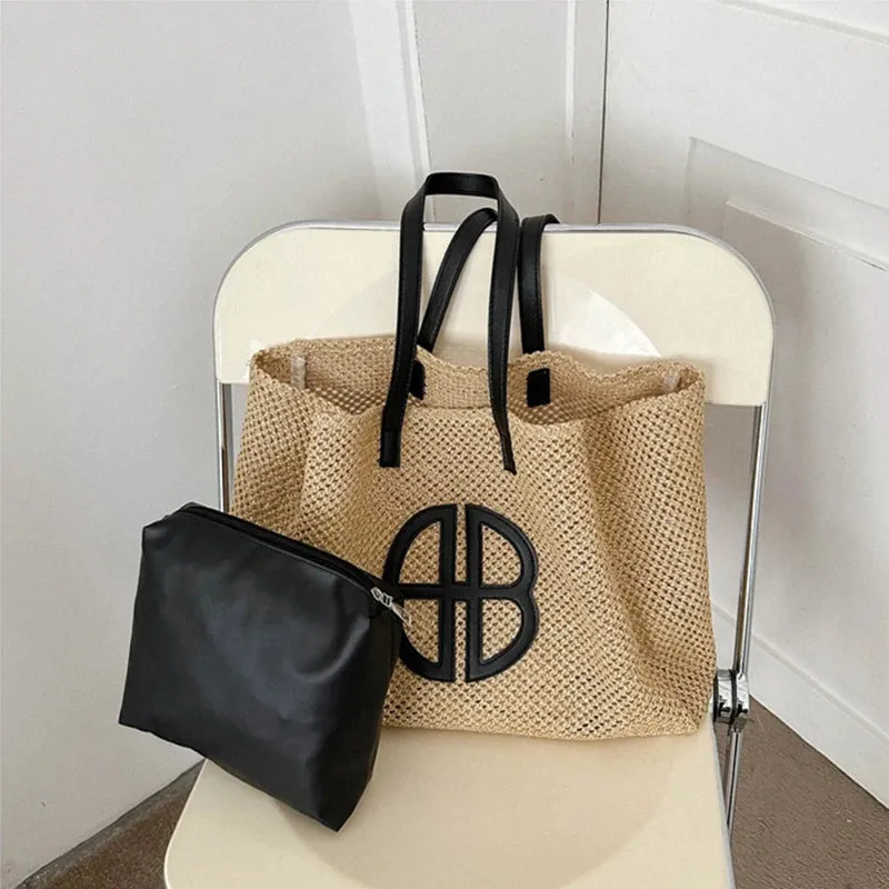 Veloria™ Hollow Straw Shoulder Bag
