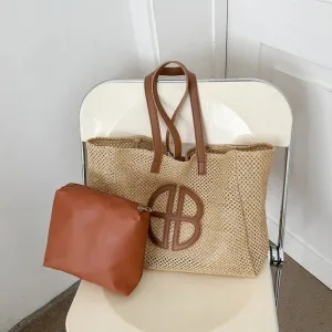 Veloria™ Hollow Straw Shoulder Bag