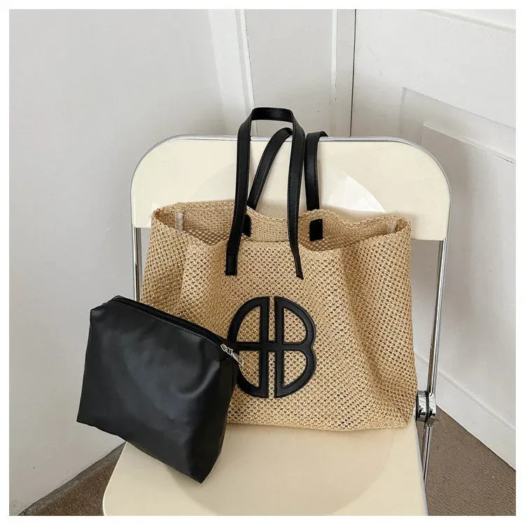Veloria™ Hollow Straw Shoulder Bag