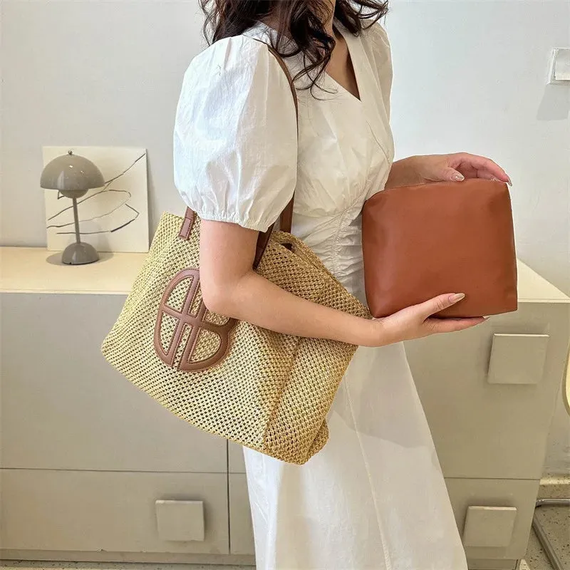 Veloria™ Hollow Straw Shoulder Bag