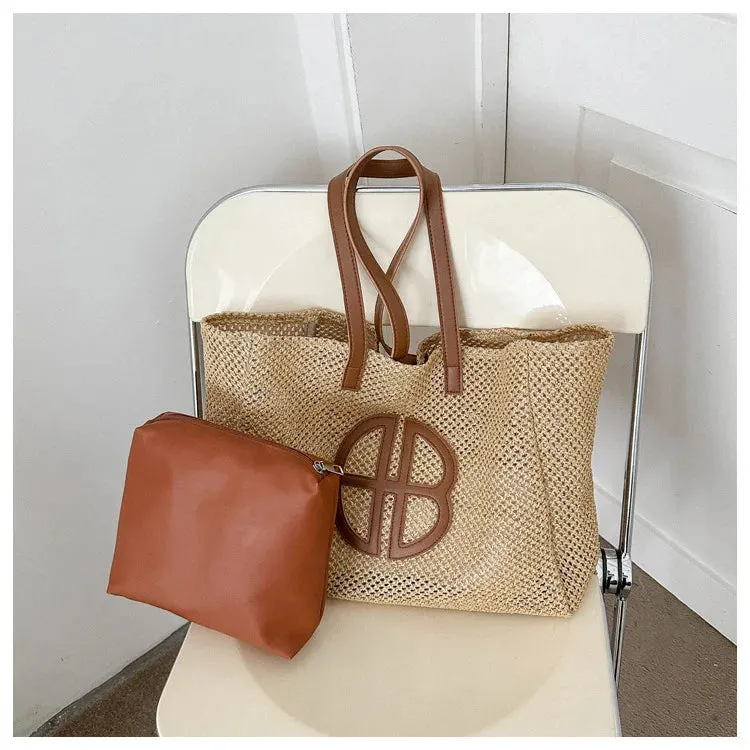 Veloria™ Hollow Straw Shoulder Bag