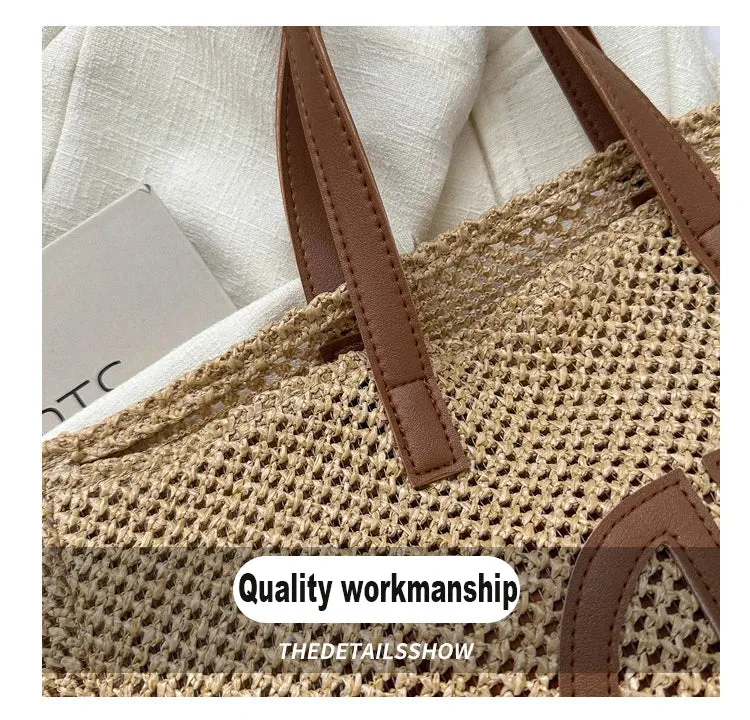 Veloria™ Hollow Straw Shoulder Bag