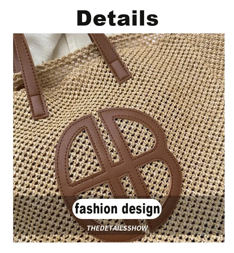 Veloria™ Hollow Straw Shoulder Bag