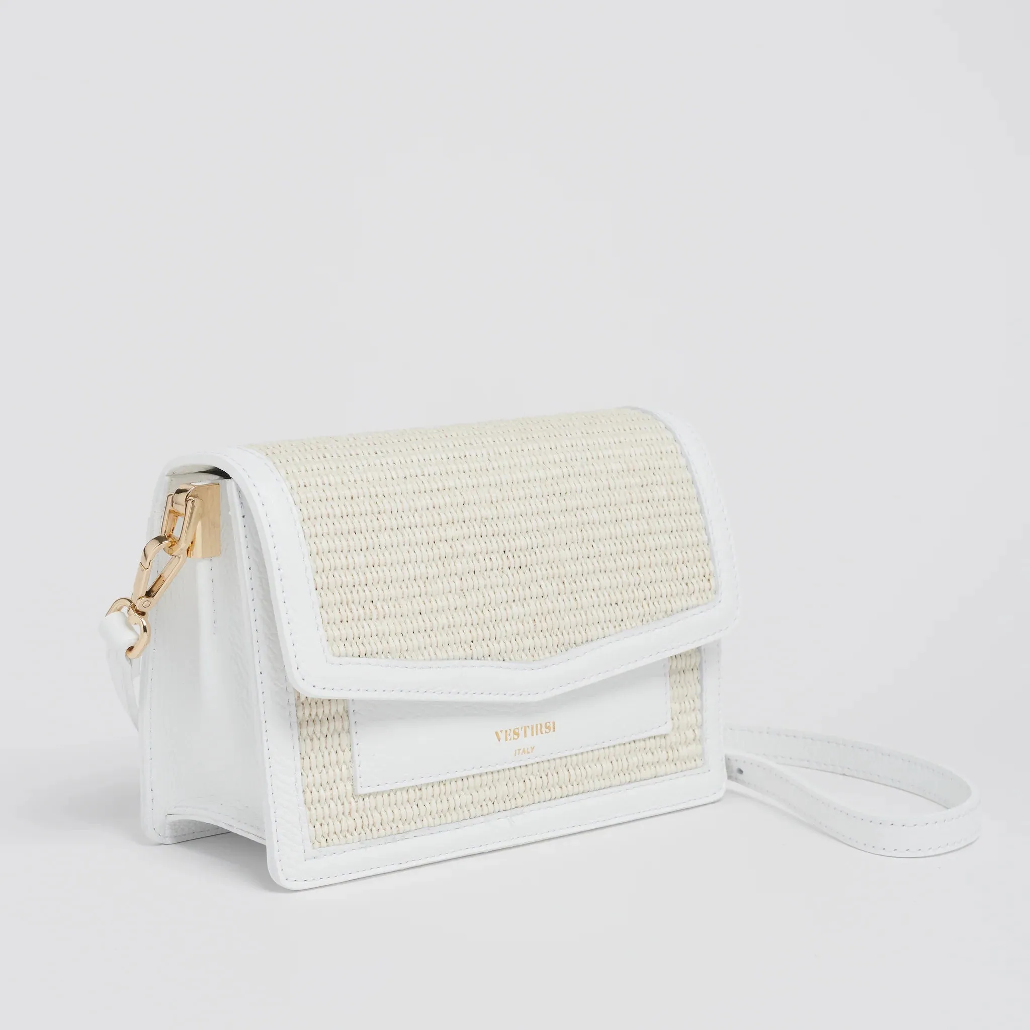Vestirsi Amelia White Raffia Bag