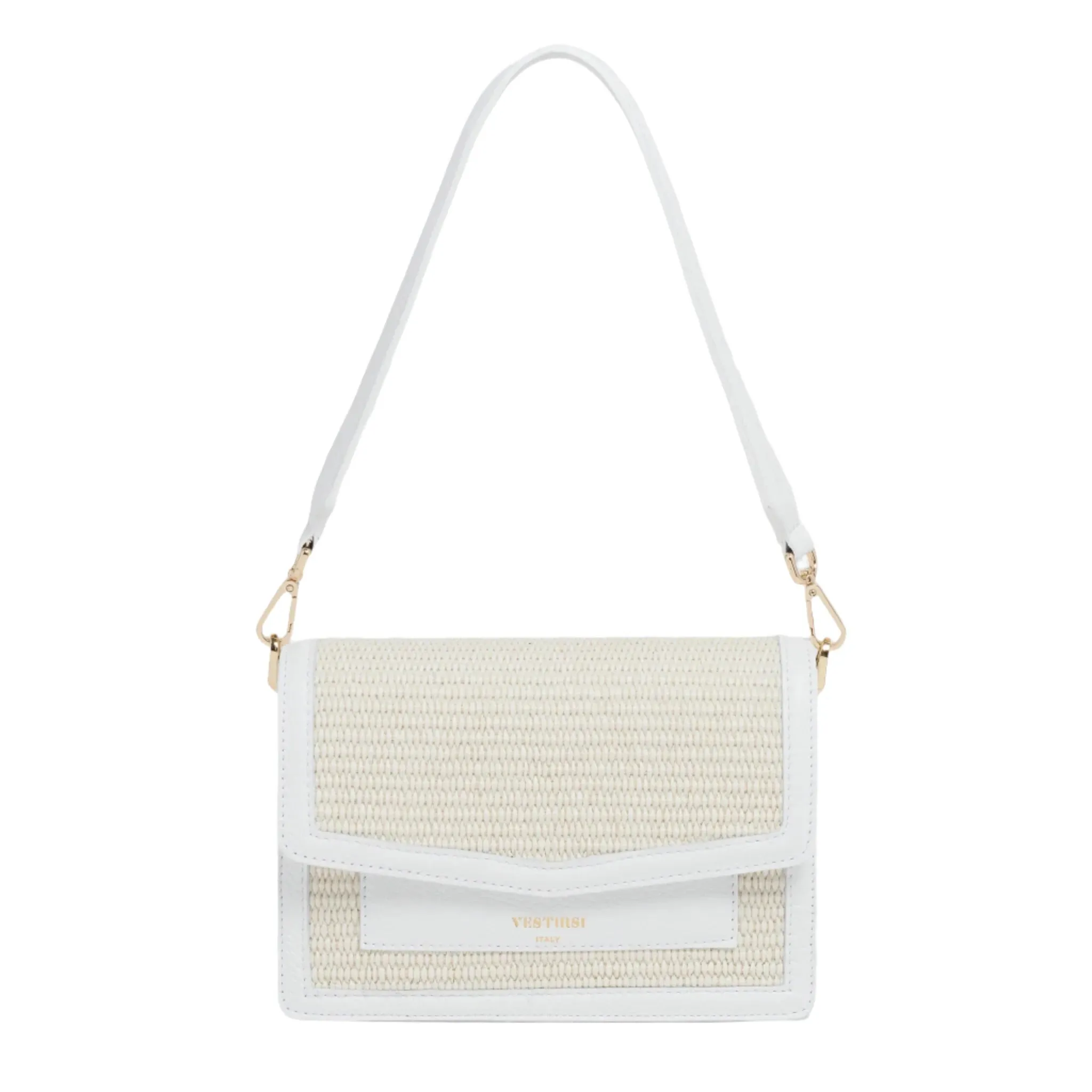 Vestirsi Amelia White Raffia Bag