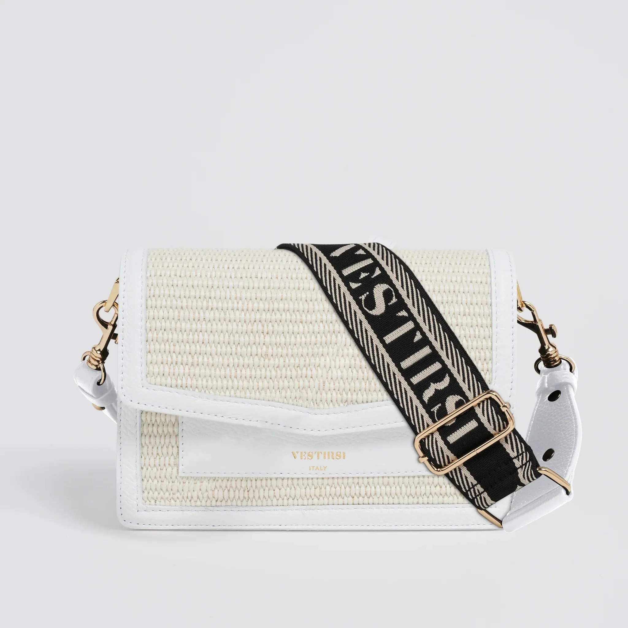 Vestirsi Amelia White Raffia Bag