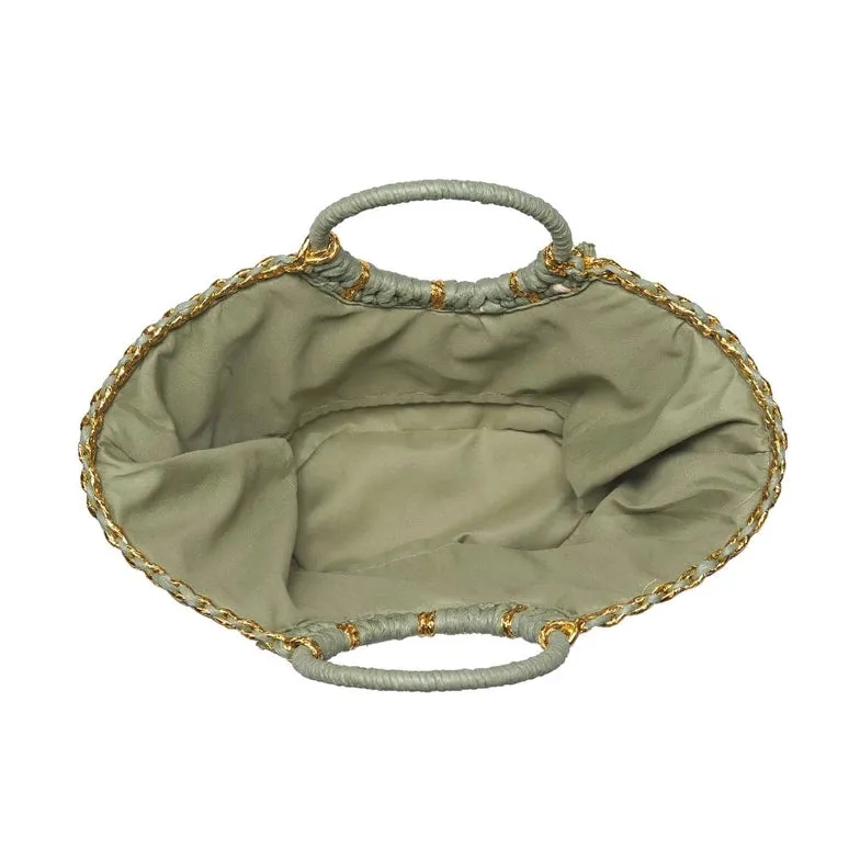 Victoria Straw Summer Beach Top Handle Tote