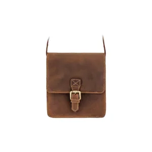 Visconti Leather Mini Satchel Flight Bag - Oil Tan - 18722