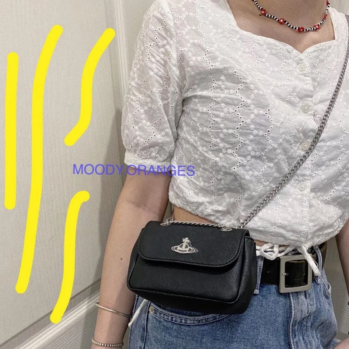 Vivienne Westwood Small Saffiano Shoulder Bag