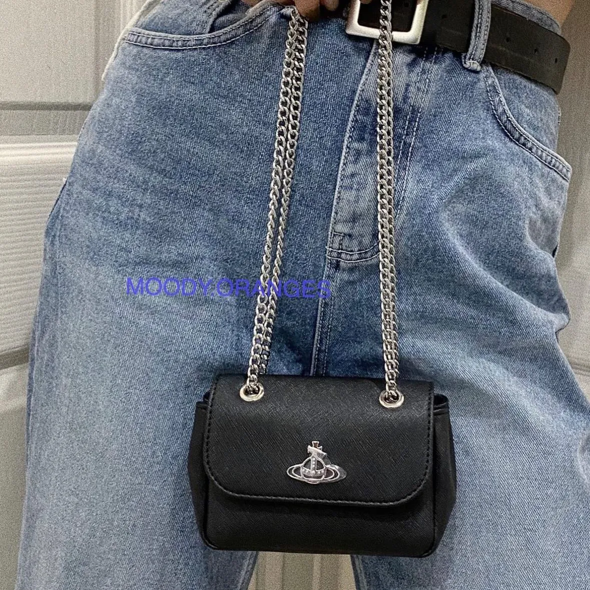 Vivienne Westwood Small Saffiano Shoulder Bag