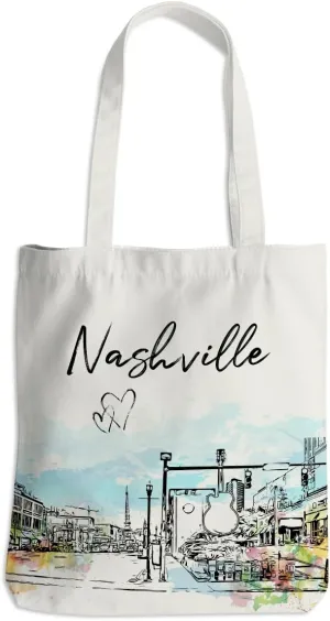Watercolor New York Paris Chicago Nashville Italy California Lover Gifts Tote Bag Beach Bag Travel Souvenir Gift