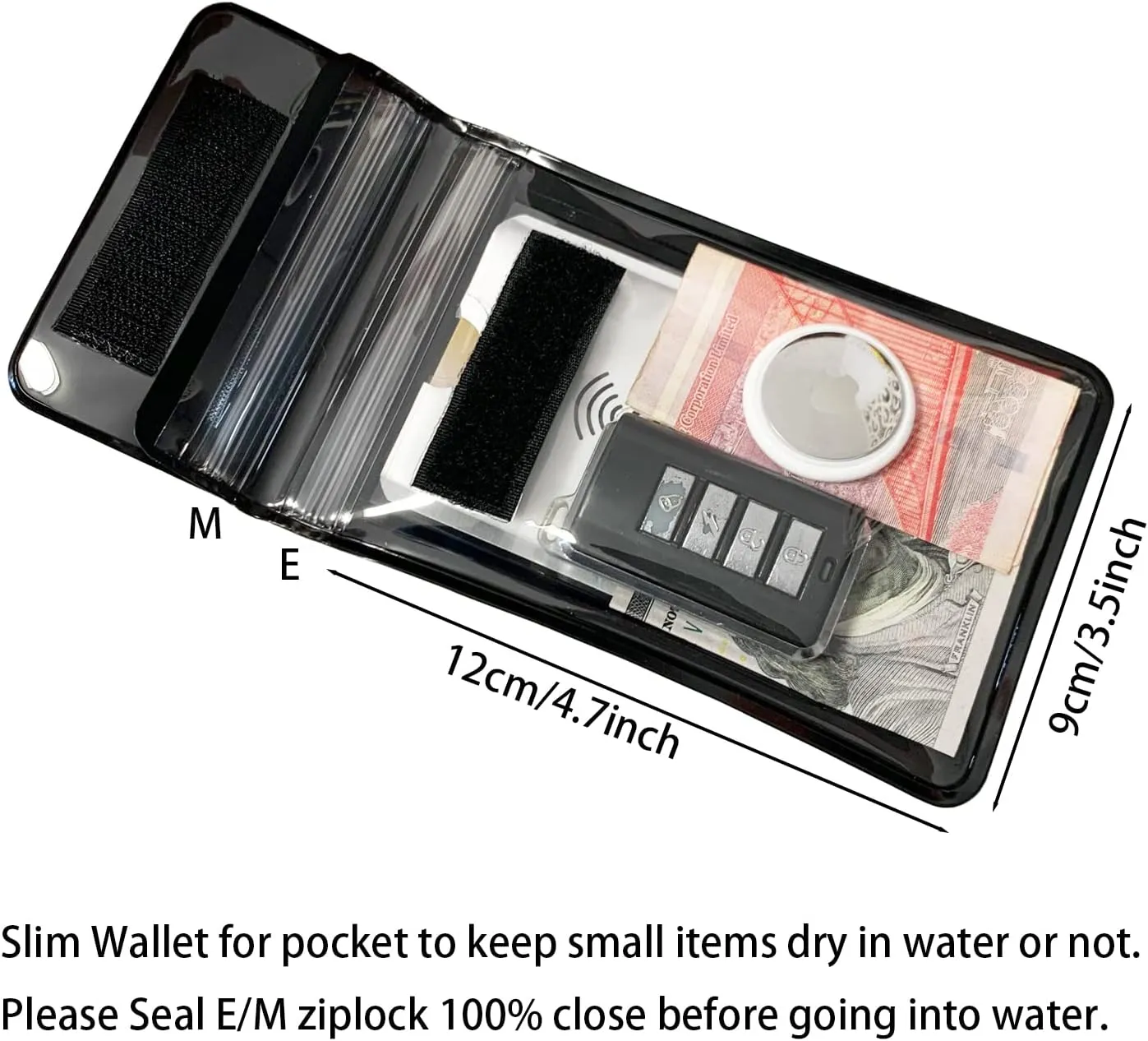 Waterproof Wallet Waterproof Car key Fob Holder Pouch Surf Dry case For Key Cash Cards ID Driver License
