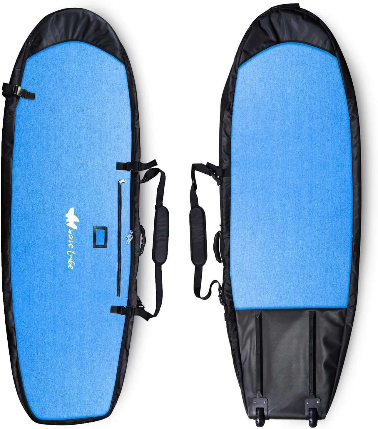 Wave Tribe Hemp Surfboard Travel Bag - Mini Simmons, Shortboard, Longboard Surfboard Bag, 20mm Padding, YKK Zipper, Multiple Pockets, Keeps Boards Cool, Easy Carry Straps, Rated as Best by ESPN