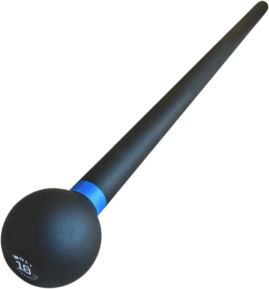 Wolf Strength Steel Mace Bell (7-25lb) - Versatile Macebell for Functional Strength: Core, Shoulders, Grip & Conditioning | Workout Mace for Home Gyms & Training Gyms | 10lb & 15lb Mace Ball Available