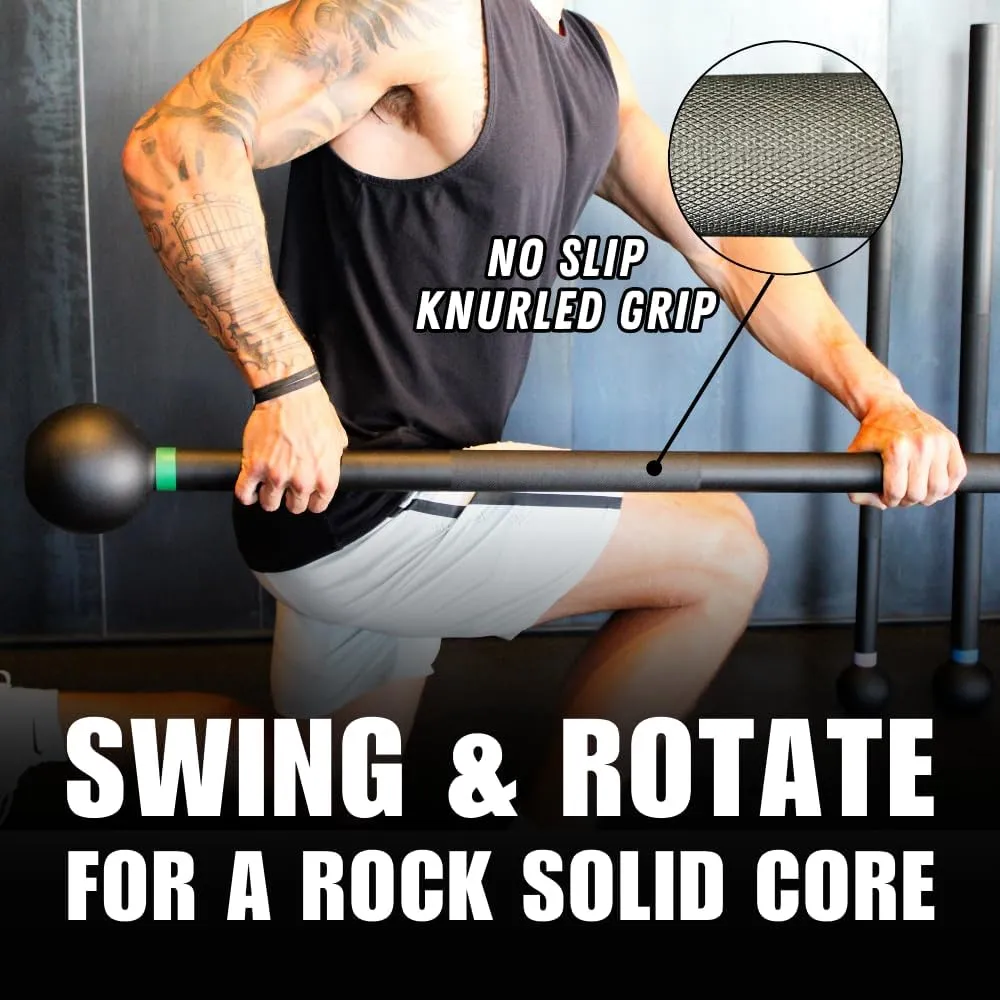 Wolf Strength Steel Mace Bell (7-25lb) - Versatile Macebell for Functional Strength: Core, Shoulders, Grip & Conditioning | Workout Mace for Home Gyms & Training Gyms | 10lb & 15lb Mace Ball Available