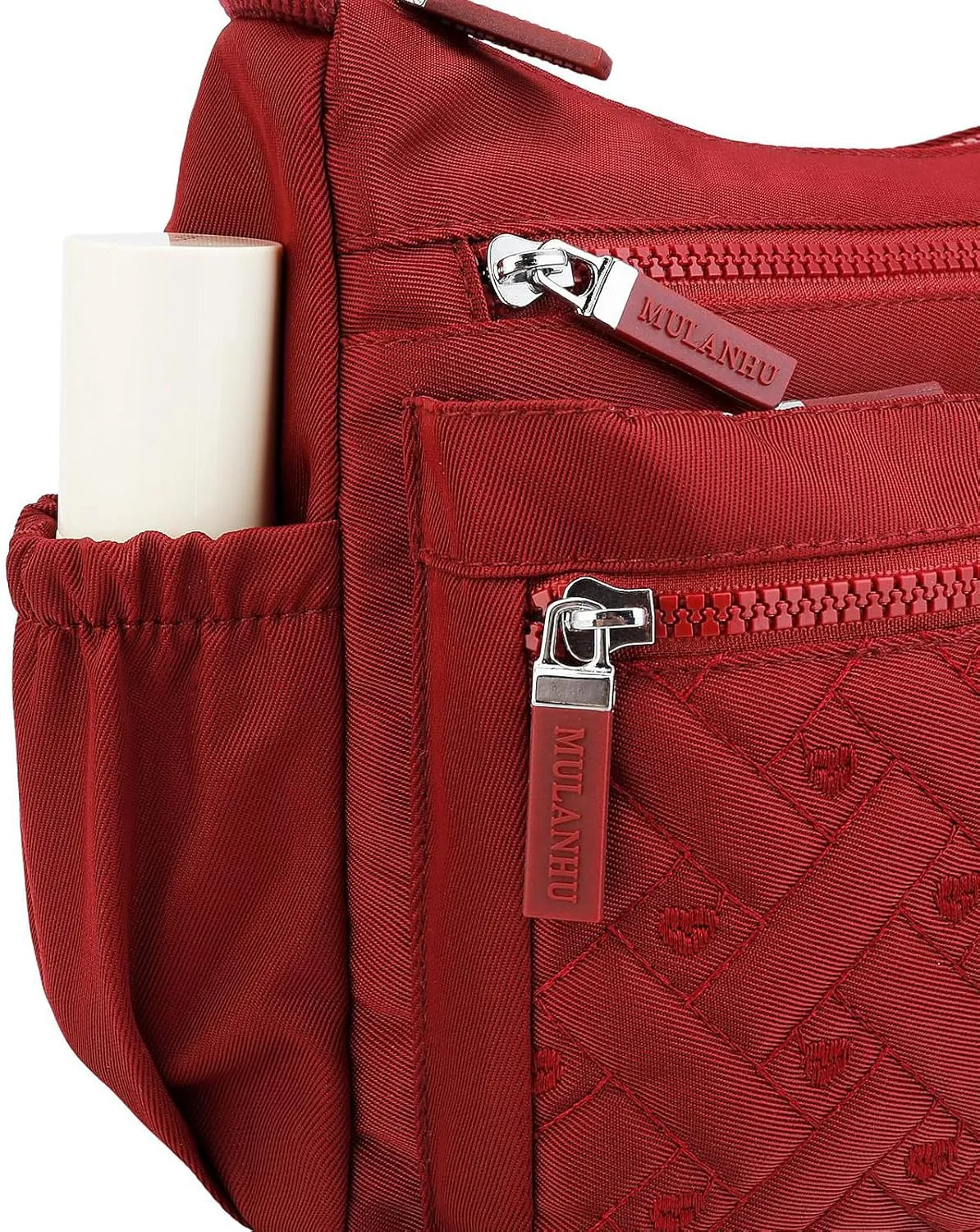 Women Crossbody Bag Multi-Pocket Nylon Waterproof Lightweight Casual Shoulder Handbag Purse Bookbag