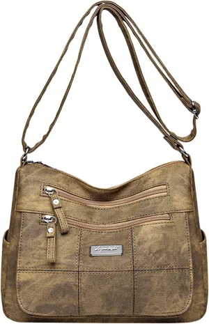 Women Shoulder Bag Fashionable New Pattern Simple Solid Color Retro Practical Large Capacity Zipper (Yellow, One Size)