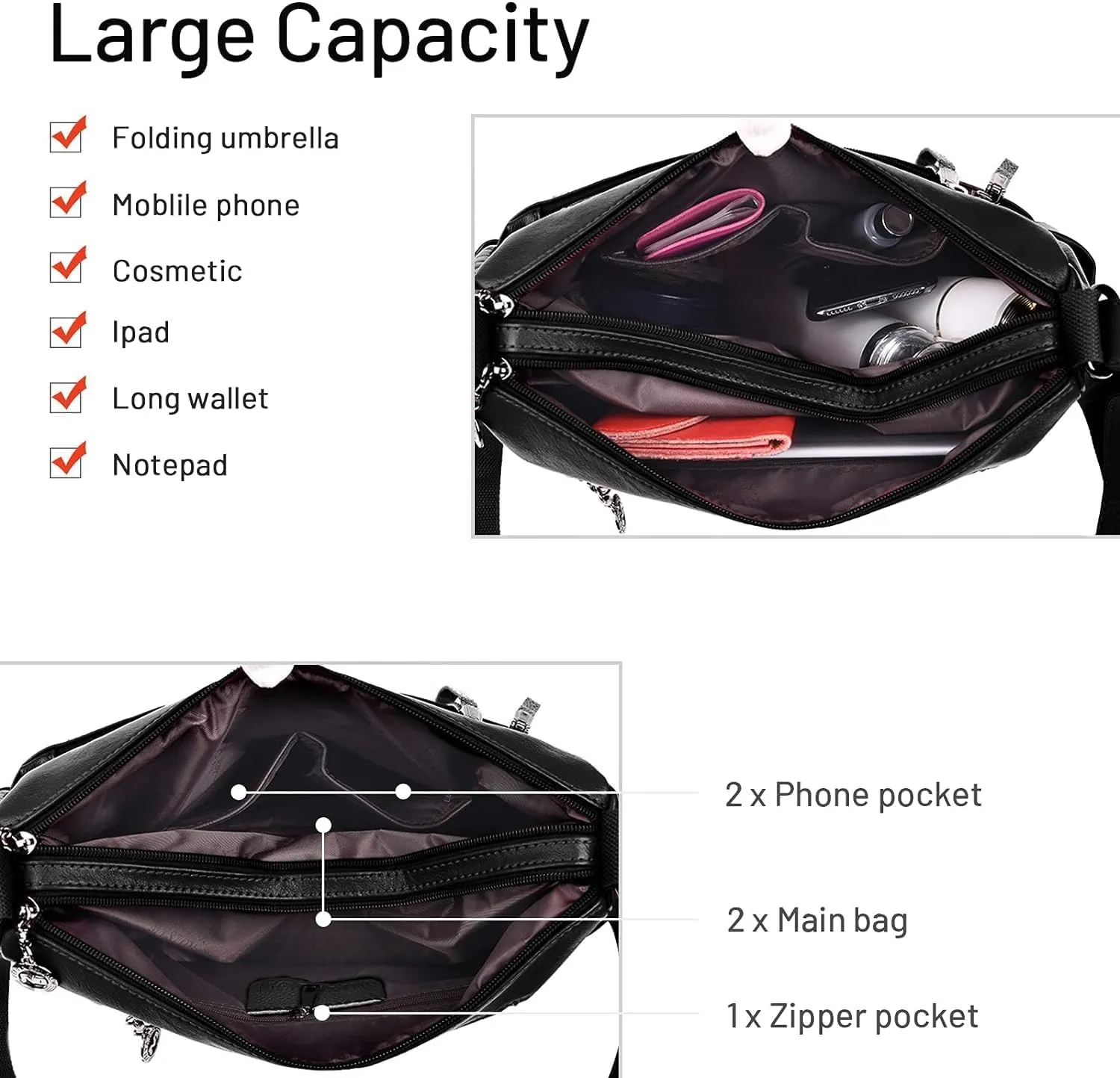 Women Shoulder Bag Ladies Messenger Bag Casual Travel Crossbody Womens