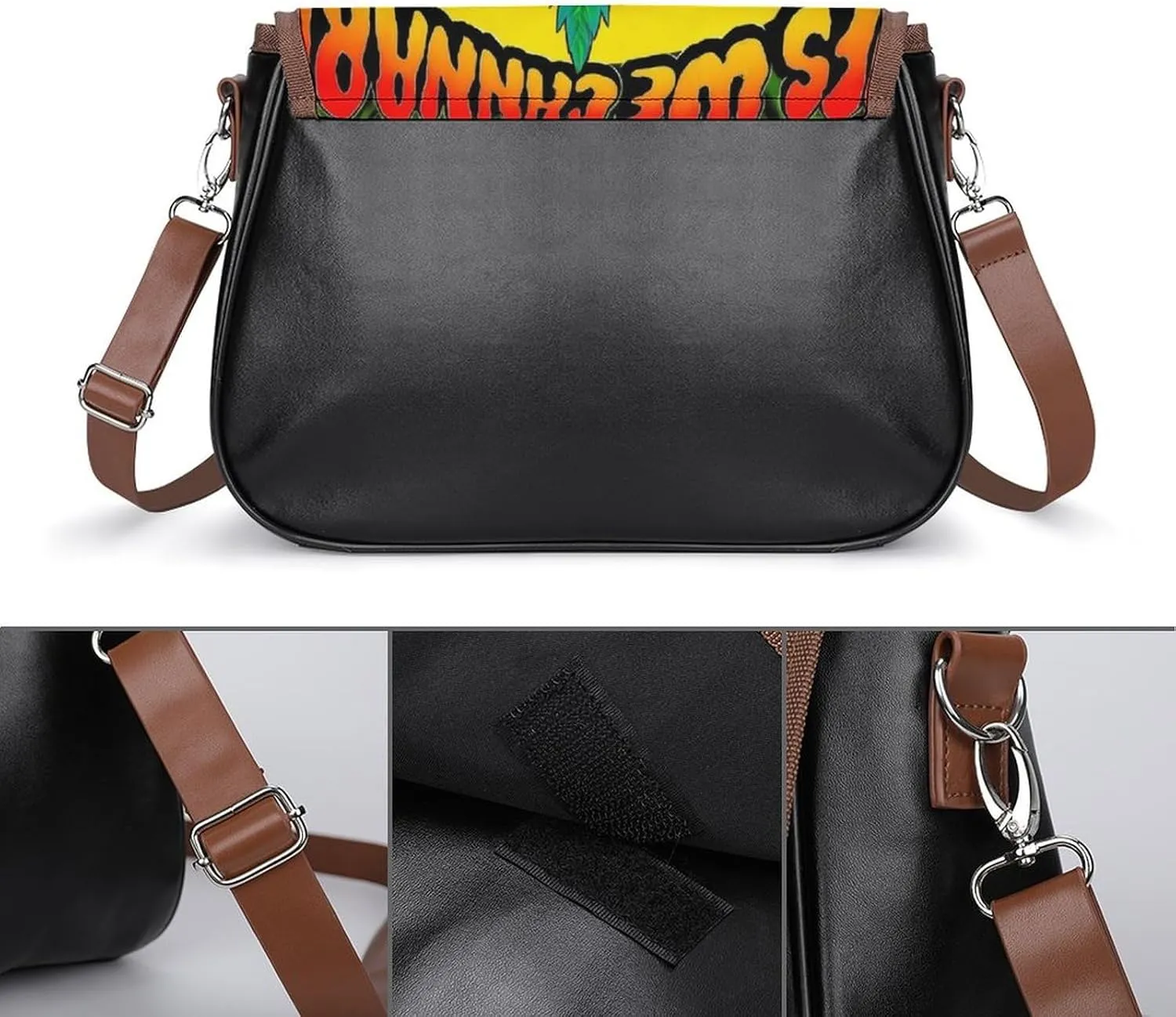 Womens Crossbody Purse Lightweight PU Leather Shoulder Bag Waterproof Messenger Bags