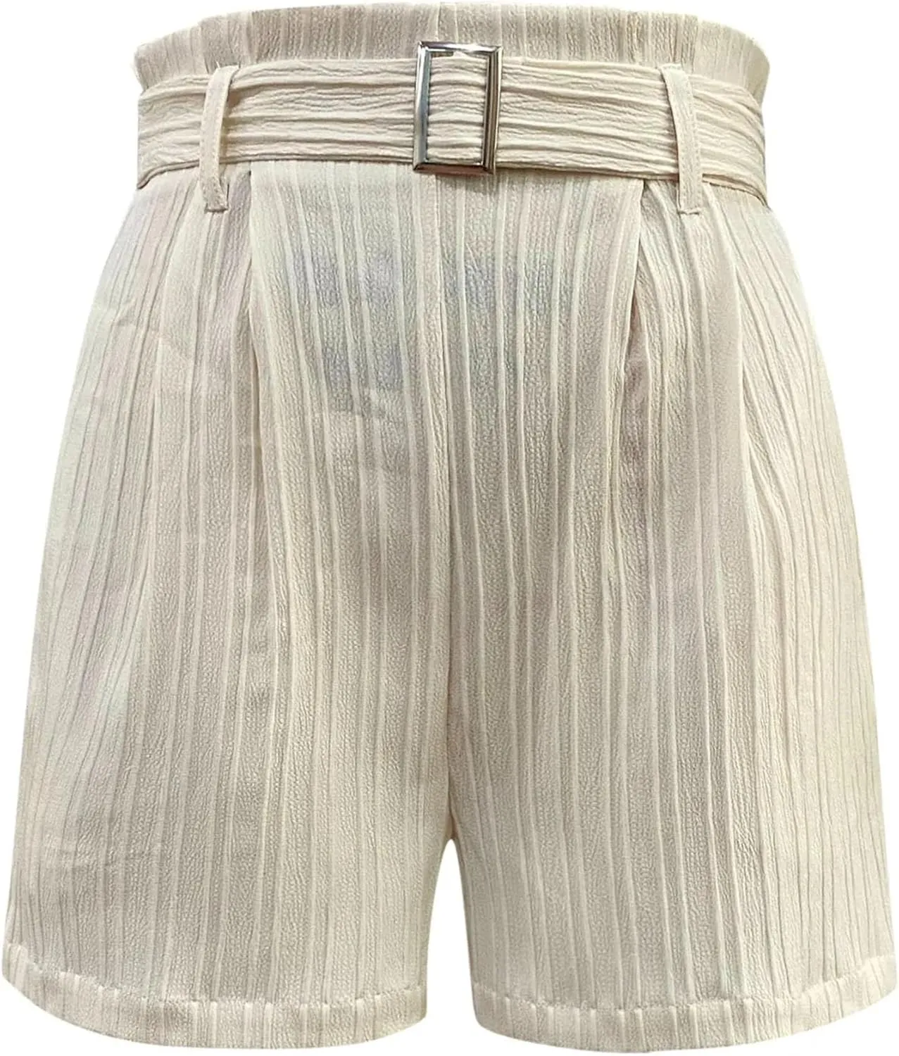 Women's Wide Leg Beach Shorts with Pockets | High Waist Adjustable Belt & Loose Fit Summer Yoga Shorts | Breathable Work Pant