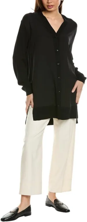 Wool Button Front Cardigan