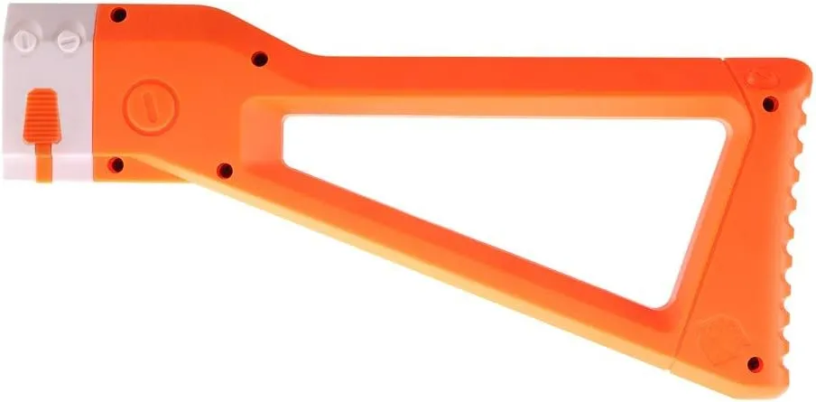 WORKER AK Style Shoulder Stock for nerf N-Strike Elite and Nerf Modulus Series Toy (Orange)