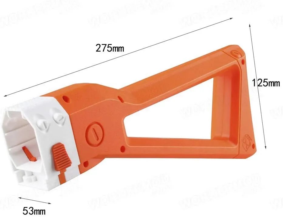 WORKER AK Style Shoulder Stock for nerf N-Strike Elite and Nerf Modulus Series Toy (Orange)