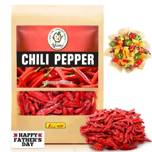 Yimi Dried Chilies Peppers, 10.7oz, Whole Chinese Dry Red Chilis, Spicy Hot Heat, Great For Mexican,Thai and Chinese Recipes,like Pozole, Tamales, Hotpot, In Resealable Bags, Mild Hot, Ideal for Father's Day