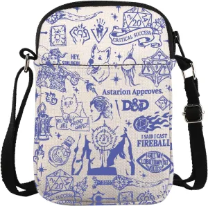 ZJXHPO BG3 Cross Body Bag Astarion Game Messenger Bag Astarion Shoulder Bag BG3 Gamer Carry On Bag Astarion gift