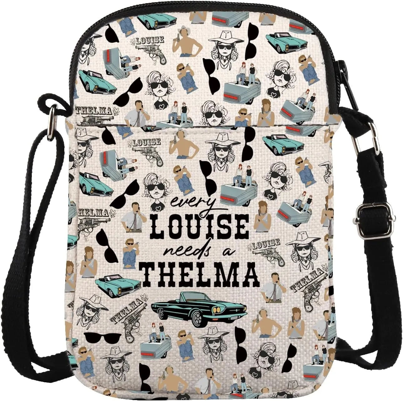 ZJXHPO Friend Cross Body Bag Louise Needs A Thelma Messenger Bag Thelma Shoulder Bag Road Trip Gift