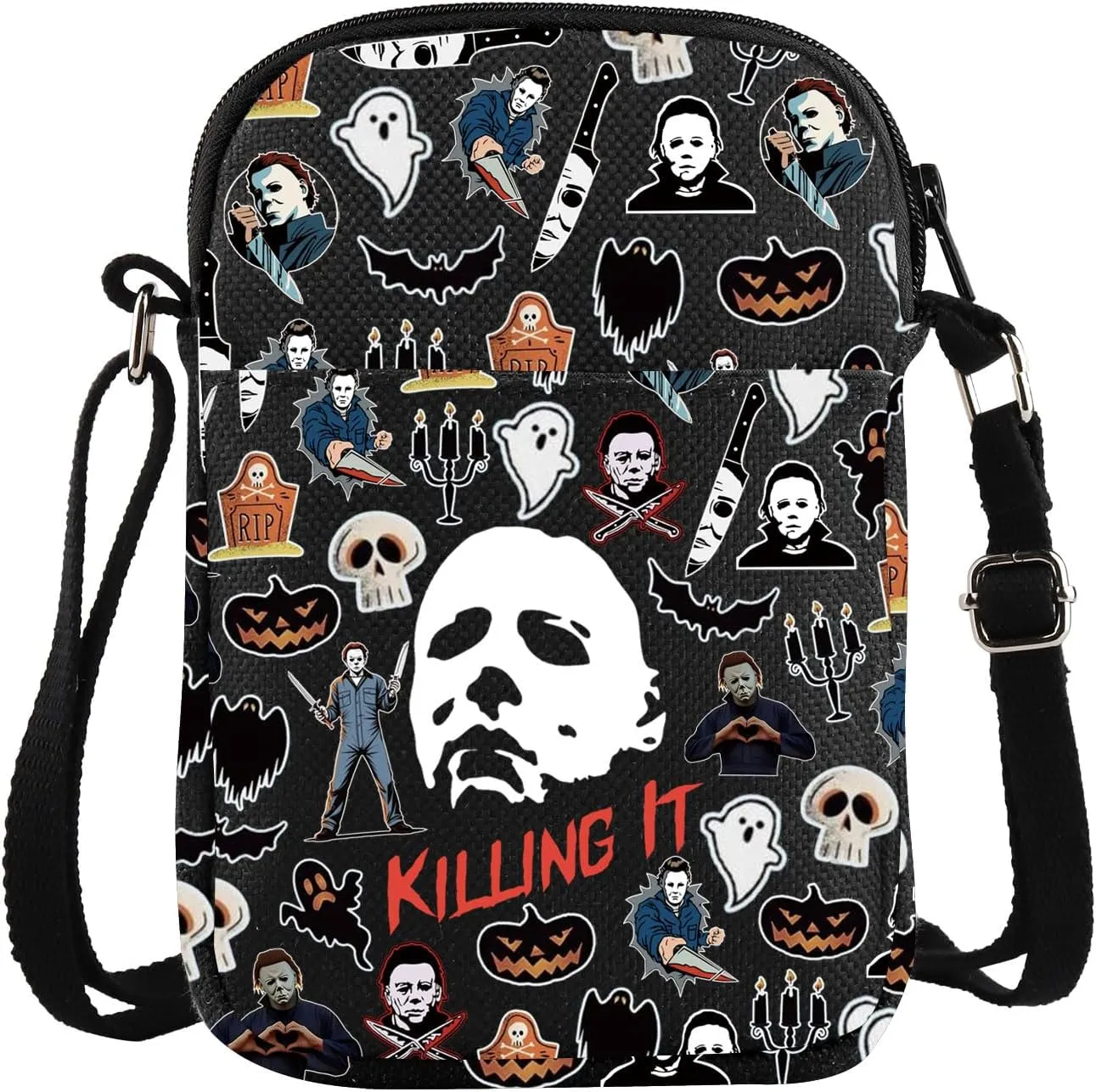 ZJXHPO Michael Cross Body Bag Horror Movie Lover Gift Horror Night Gift Michael Killing It Messenger Bag