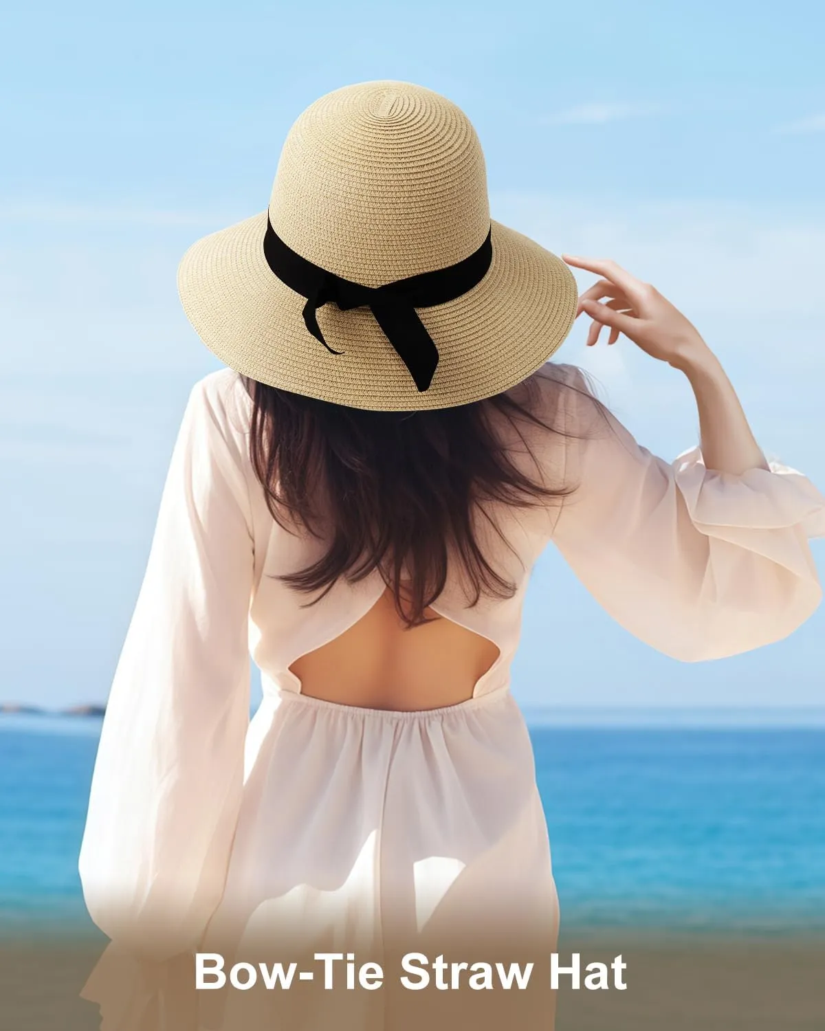 Zylioo Oversize XXL Womens Straw Sun Hat,Wide Brim Extra Large Beach Hats,UPF 50  Floppy Summer Hat for Big Heads